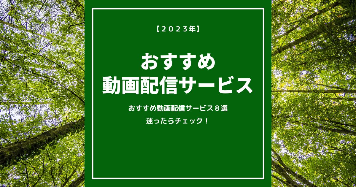 【2023年】お勧め「動画配信サービス」8選を比較！【選ぶのに迷ったらチェック】