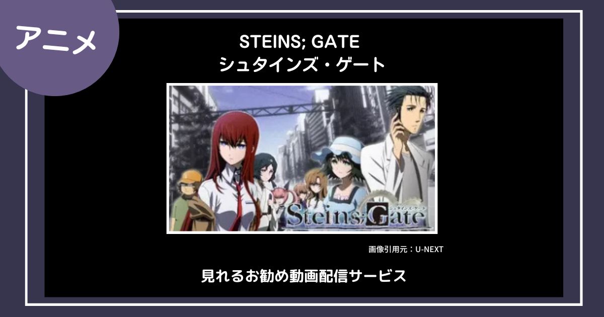 【アニメ】「STEINS; GATE （シュタインズ・ゲート）」シリーズが見れるお勧め動画配信サービス